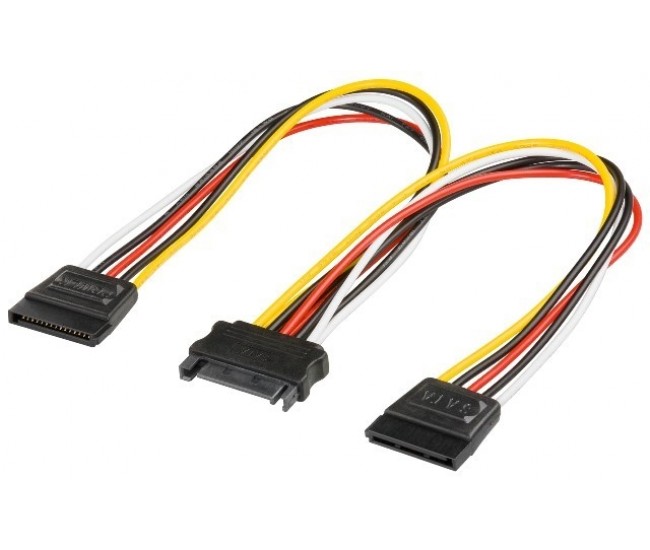 Cablu alimentare SATA mama - 2x SATA tata 0.2m