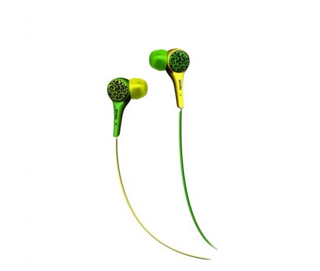 Casca in ureche 3.5 mm verde cu galben Audio Wild Maxell