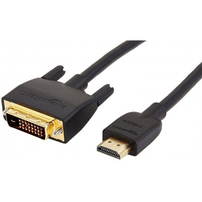 Cablu HDMI Tata - DVI-D 24+1 Tata 1.8m aurit FullHD negru