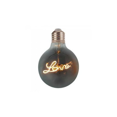 Bec LED G125 E27 5W 70lm cu filament 2200K alb cald model LOVE V-TAC