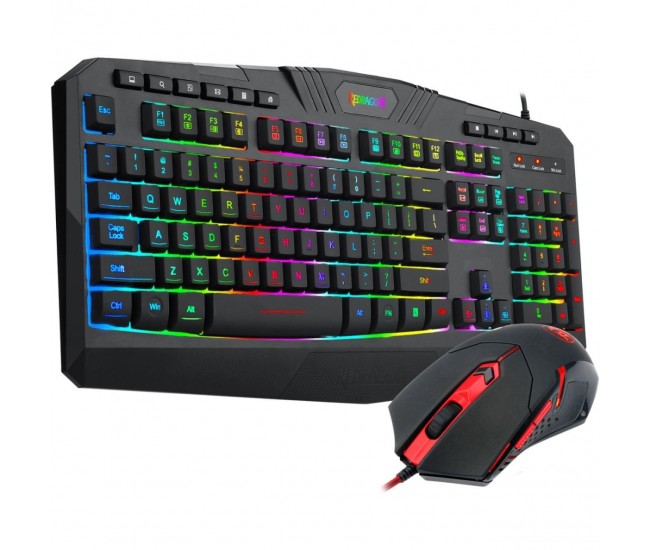 Kit tastatura si mouse Redragon S101 negru