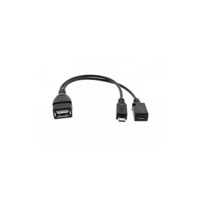 Cablu adaptor OTG USB mama - micro USB tata date/alimentare mama Well