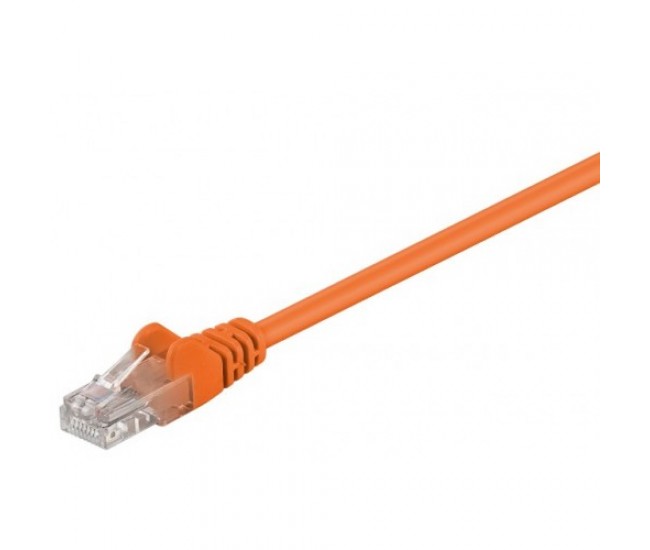 Cablu UTP 10m portocaliu patchcord CAT5e 2x RJ45 CCA neecranat Goobay