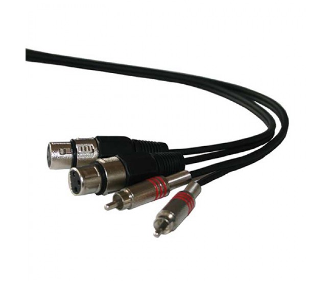 Cablu 2x RCA tata la 2x XLR mama 3m