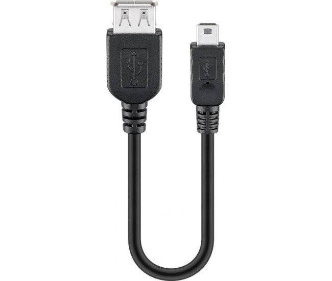 Cablu adaptor USB A mama la mini USB tata 20cm Goobay