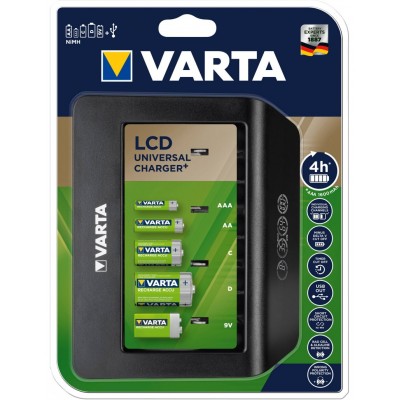 Incarcator universal acumulatori AA AAA C D 9V USB 57688 101 401 Varta