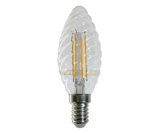 Bec E14 LED cu filament LED 4W 2700K spirala V-TAC