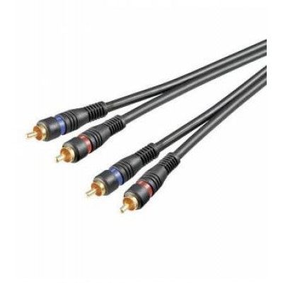 Cablu 2x RCA 10m OFC dublu ecranat Goobay