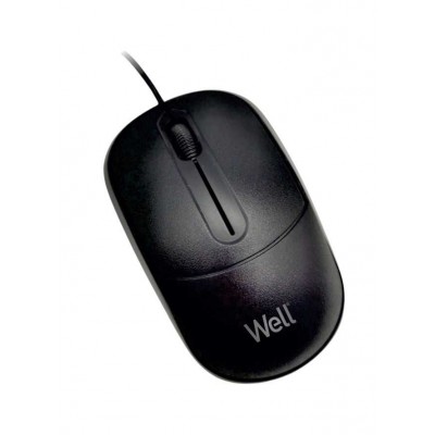 Mouse optic Well MU005 USB negru cu fir