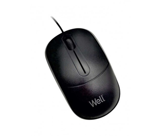 Mouse optic Well MU005 USB negru cu fir