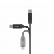 Cablu USB type C - USB type C PD 240W 2m negru textil Choetech XCC-1036-BK