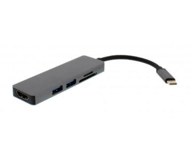 Adaptor USB Type C - HDMI +2x USB 3.0 +cititor card Well