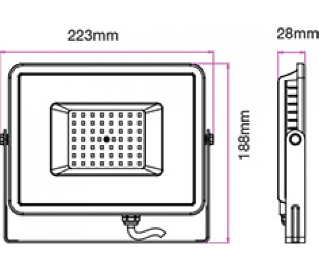 Reflector LED SMD 50W 4000lm 6500K IP65 alb cip SAMSUNG V-TAC