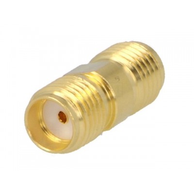 Adaptor SMA mama din ambele parti drept 50 ohm teflon aurit Amphenol SMA7071A2-3GT50T-50