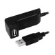 Cablu USB 2.0 A soclu mama - USB A mufa tata nichelat 1.5m negru LOGILINK