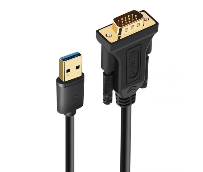 Cablu adaptor USB 3.0-VGA tata-mama 1.5m fara JACK 3.5 mm audio