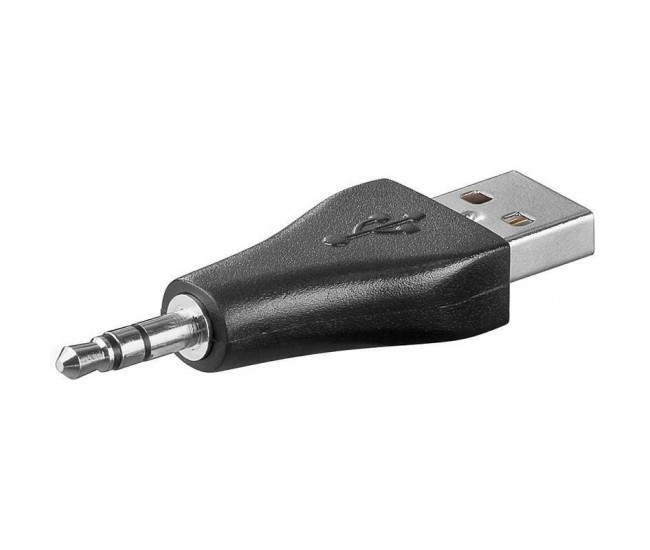 Adaptor USB la Jack 3.5 mm 3 contacte tata pentru alimentare Goobay