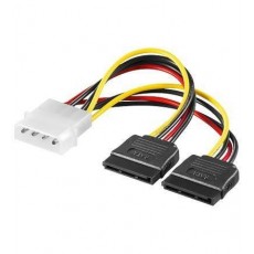 Cablu adaptor 2x Sata la Molex 5.25 4 pini tata 15cm Goobay