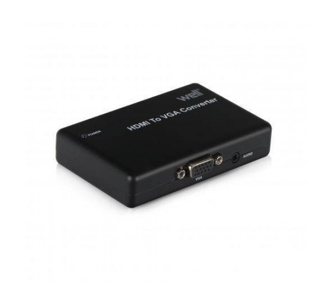 Convertor HDMI la VGA+Stereo FullHD Well