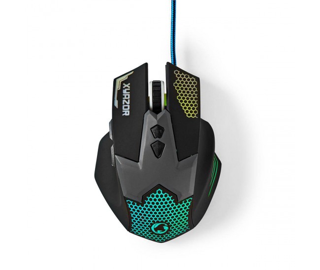 Mouse Gaming cu fir iluminat 2400DPI 7 butoane Nedis