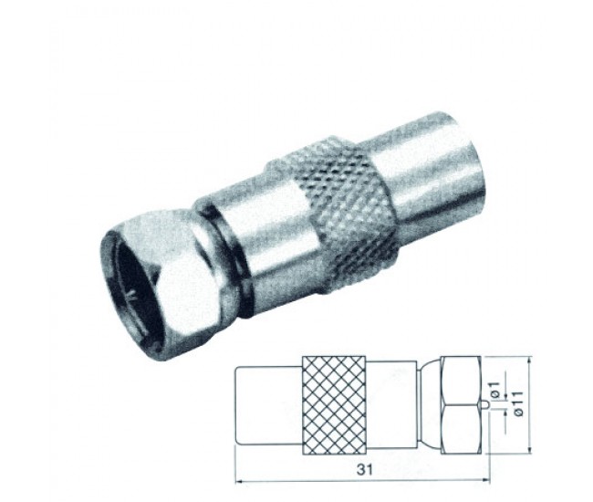 Adaptor mufa tv tata la F tata cupru Cabletech