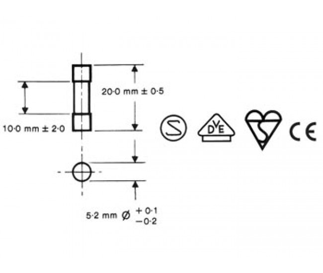 Sigurante fuzibile rapide sticla 5x20mm 1A 10buc VELLEMAN