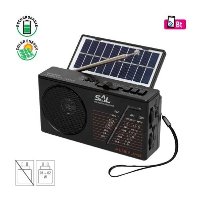 Radio hibrid solar si acumulator 3.7V Bluetooth USB SD SAL RPH 1