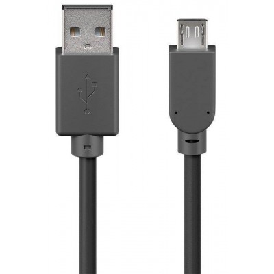 Cablu USB 2.0 - micro USB 0.3m negru Goobay