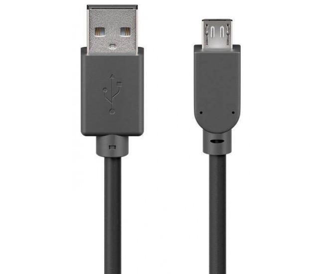 Cablu USB 2.0 - micro USB 0.3m negru Goobay