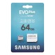 MicroSDHC UHS-1 CARD +adaptor SD 64GB 130MB/s EVO PLUS SAMSUNG MB-MC64KA/EU