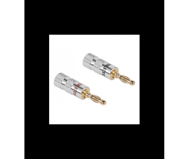 Set 2 mufe Banana din metal 4mm tata HQ Cabletech