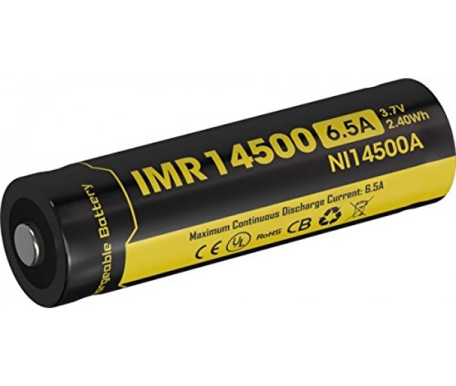 Acumulator 14500 LI-ION NITECORE NI14500A 3.7V 650mAh 6.5A cu pin