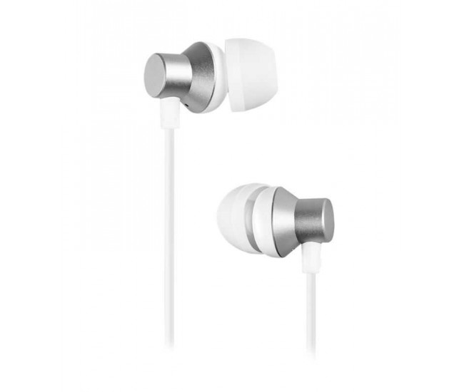 Casti IN-EAR cu microfon Kruger&Matz KMPB3 albe conector Jack 3.5 mm