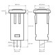 Lumina semnal 12V lumina portocalie LED 39x12 mm terminal 6.3mm 07921NA