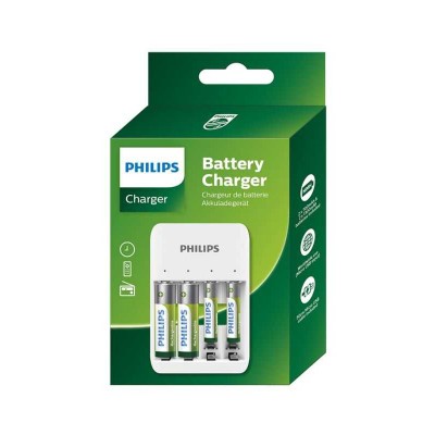 Incarcator USB Philips cu indicatoare LED 1-4 AA/AAA NiMH inclus 2x AAA 800mAh 2x AA 1300mAh SCB4013NB/00