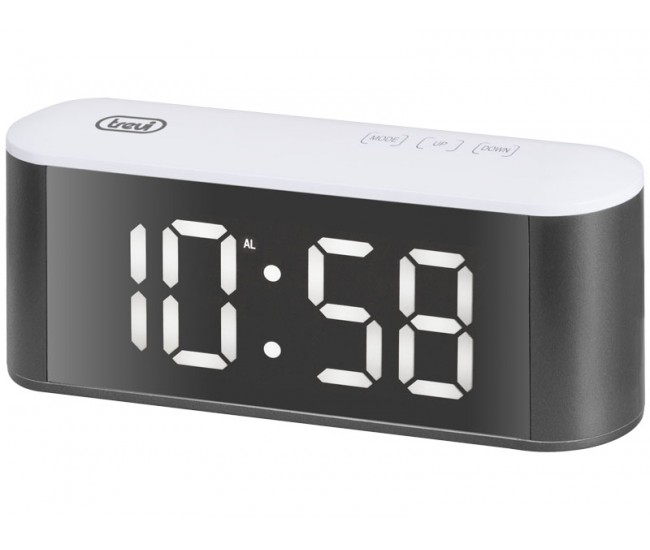 Ceas de masa cu alarma termometru alb Trevi EC 883 BL