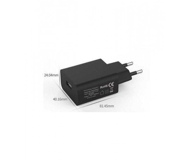 Alimentator USB 230V la USB A 2A negru