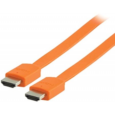 Cablu HDMI - HDMI High speed plat cu eternet 2m portocaliu VALUELINE