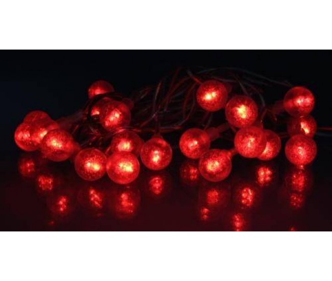 Ghirlanda luminoasa cu globuri 20 LED-uri rosii well