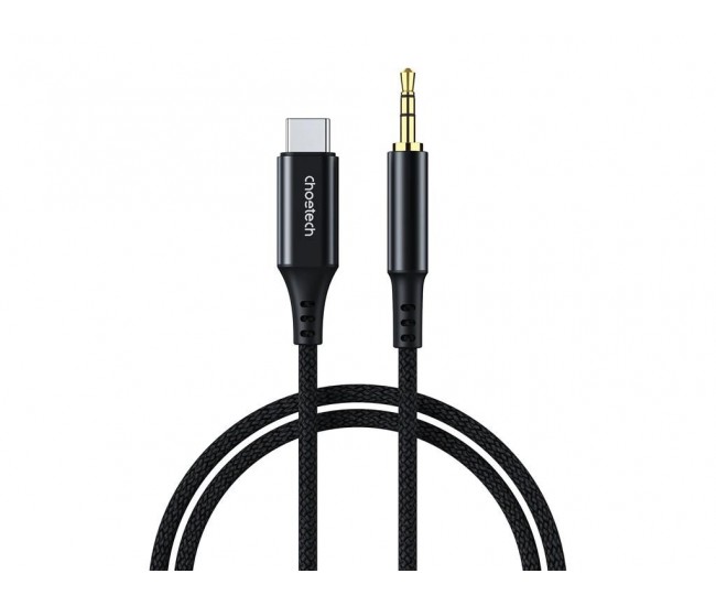 Cablu USB TYPE C - Jack 3.5 mm 1m negru Choetech AUX006