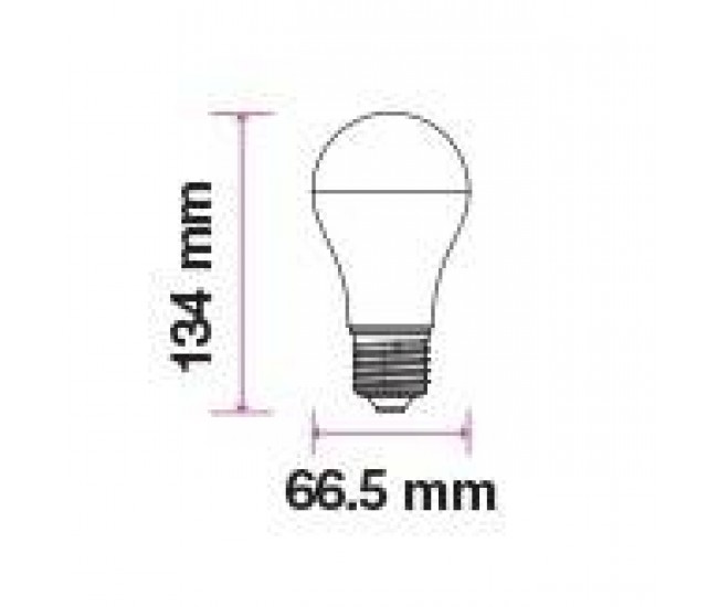 Bec LED 17W E27 A65 200D 1521lm SAMSUNG CHIP 3000K alb cald V-TAC