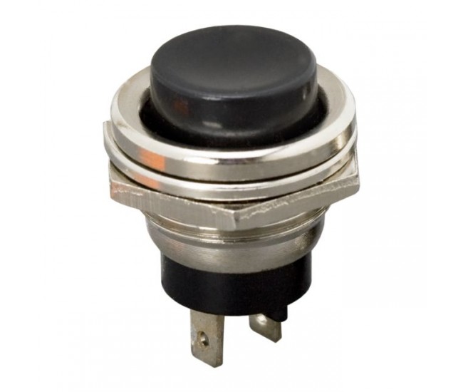 Buton 1 circuit 2A 250V OFF-ON fara retinere negru 09065FK