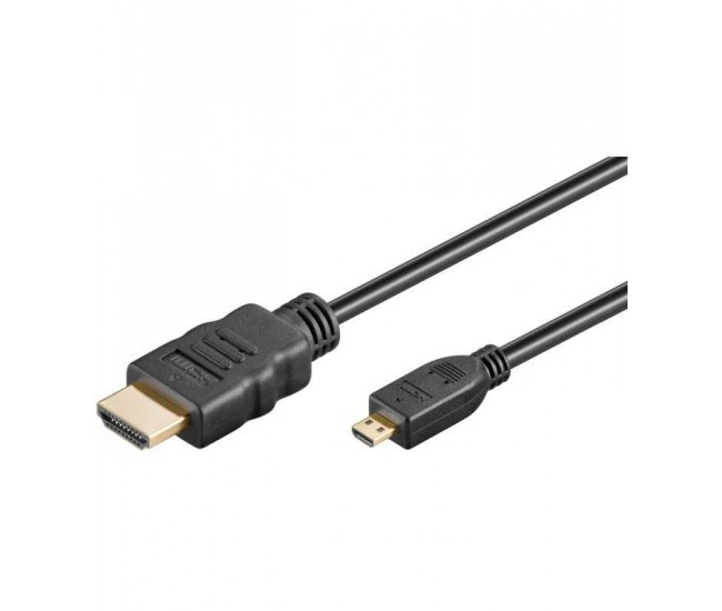 Cablu HDMI 2.0 - micro HDMI 5m 4K Ultra HD 2160p 60Hz negru Goobay 53787