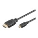 Cablu HDMI 2.0 - micro HDMI 5m 4K Ultra HD 2160p 60Hz negru Goobay 53787