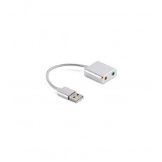 Cablu adaptor USB 2.0 - placa de sunet audio 7.1 virtual 10cm aluminiu WELL