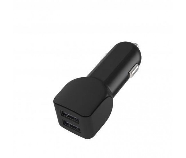 Alimentator USB bricheta auto 2 iesiri 2.4A negru Well