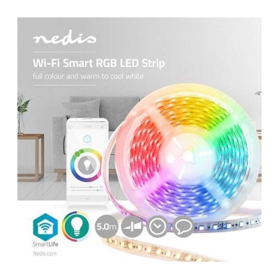 Banda LED 5050 5m Smart Wi-Fi Nedis RGB 2700.6500 5m