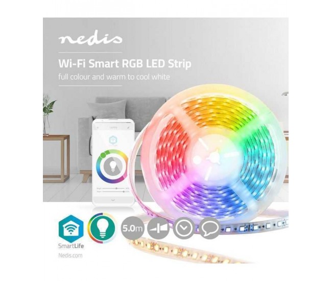 Banda LED 5050 5m Smart Wi-Fi Nedis RGB 2700.6500 5m