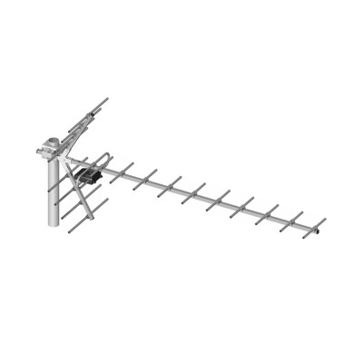 Antena directionala tip Yagi 19 DVB-T + analogice 21 - 60 474-862MHz 16dB polarizare orizontala verticala