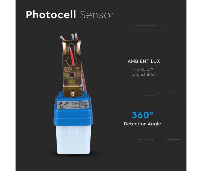 Senzor de lumina fotocelula 6A IP44 V-TAC